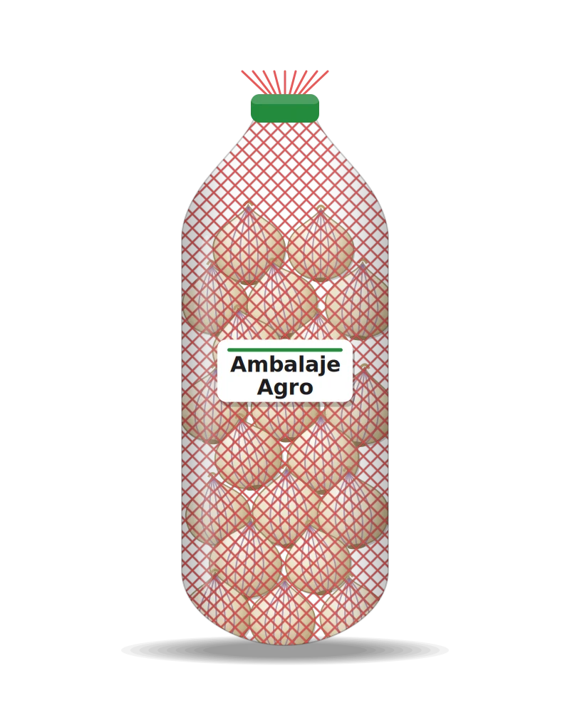 Plasă tubulară cu usturoi, cu eticheta Ambalaje Agro