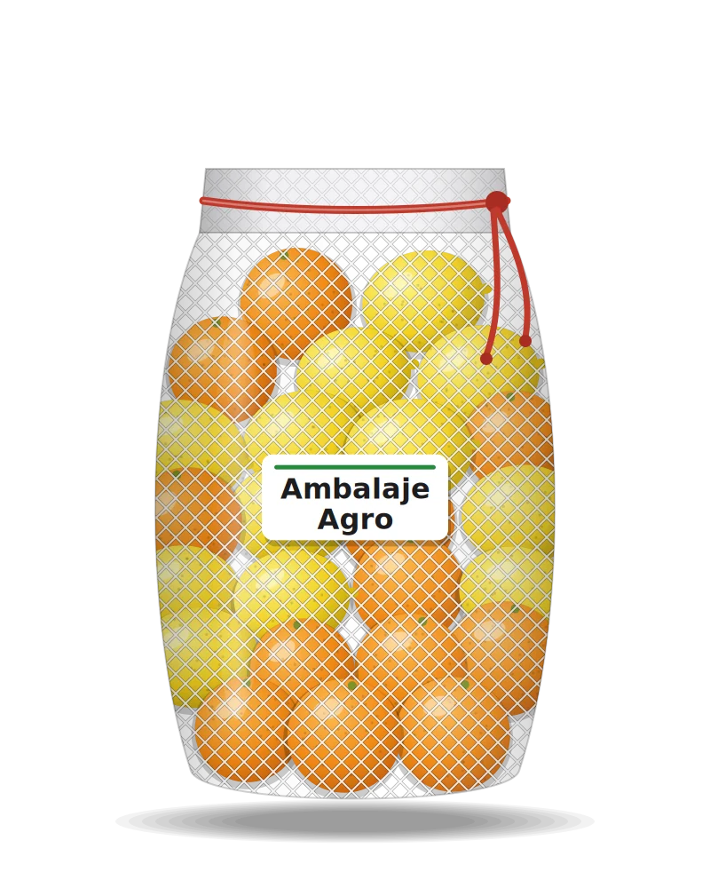 Sac cu șnur cu citrice, cu eticheta Ambalaje Agro